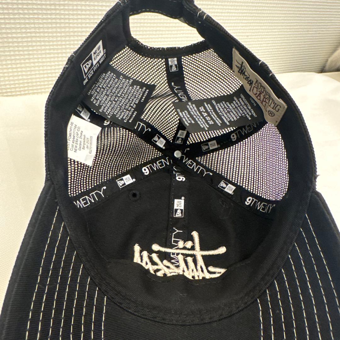 【美品】stussy メッシュキャップ ブラック