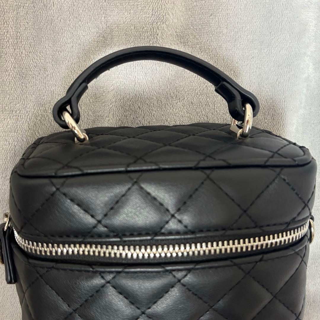 【本日限定価格】ダーリッチ キルティングスクエアミニバッグ シルバー バニティ