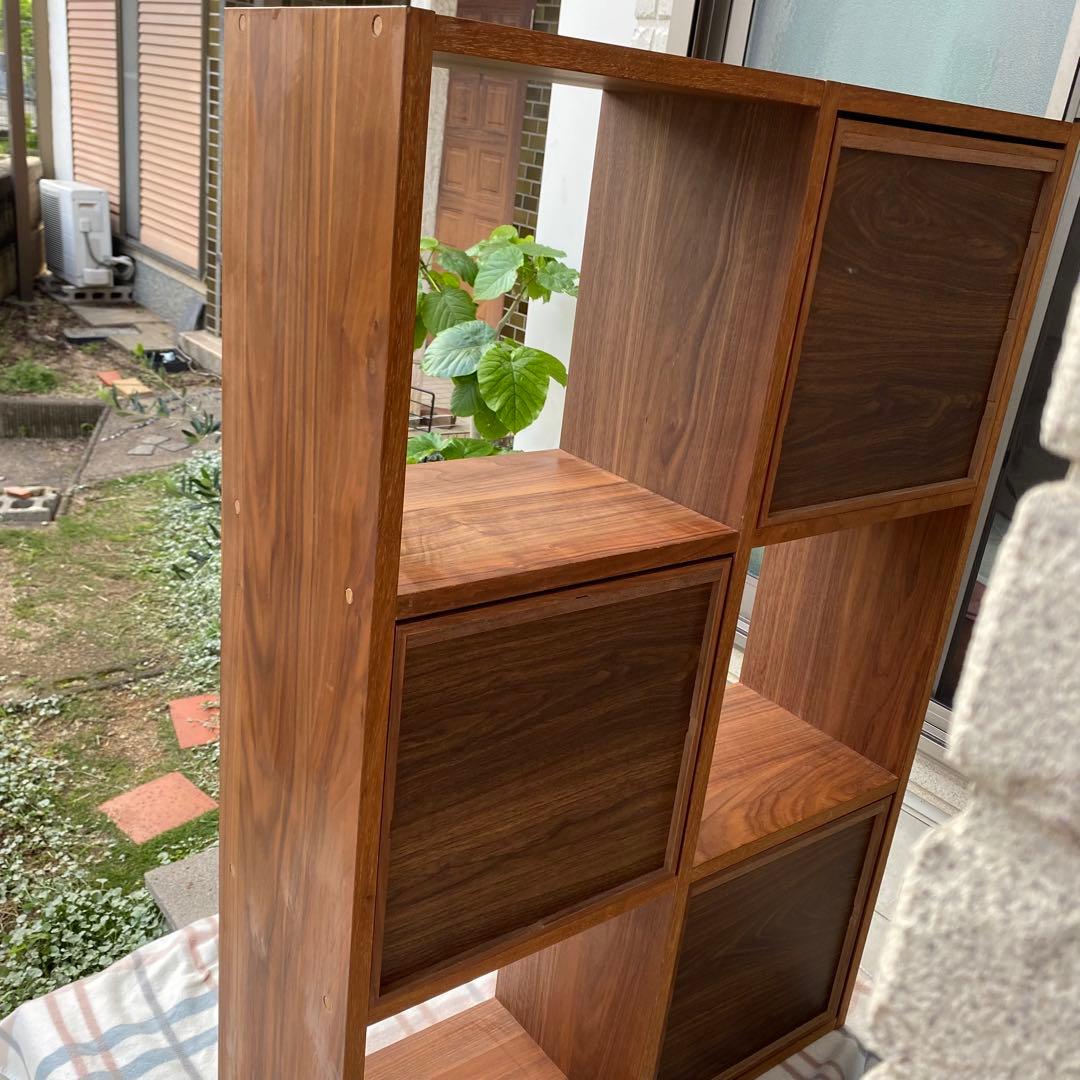 無印良品　スタッキングシェルフ3×2 スタッキングチェストセット　ウォールナット