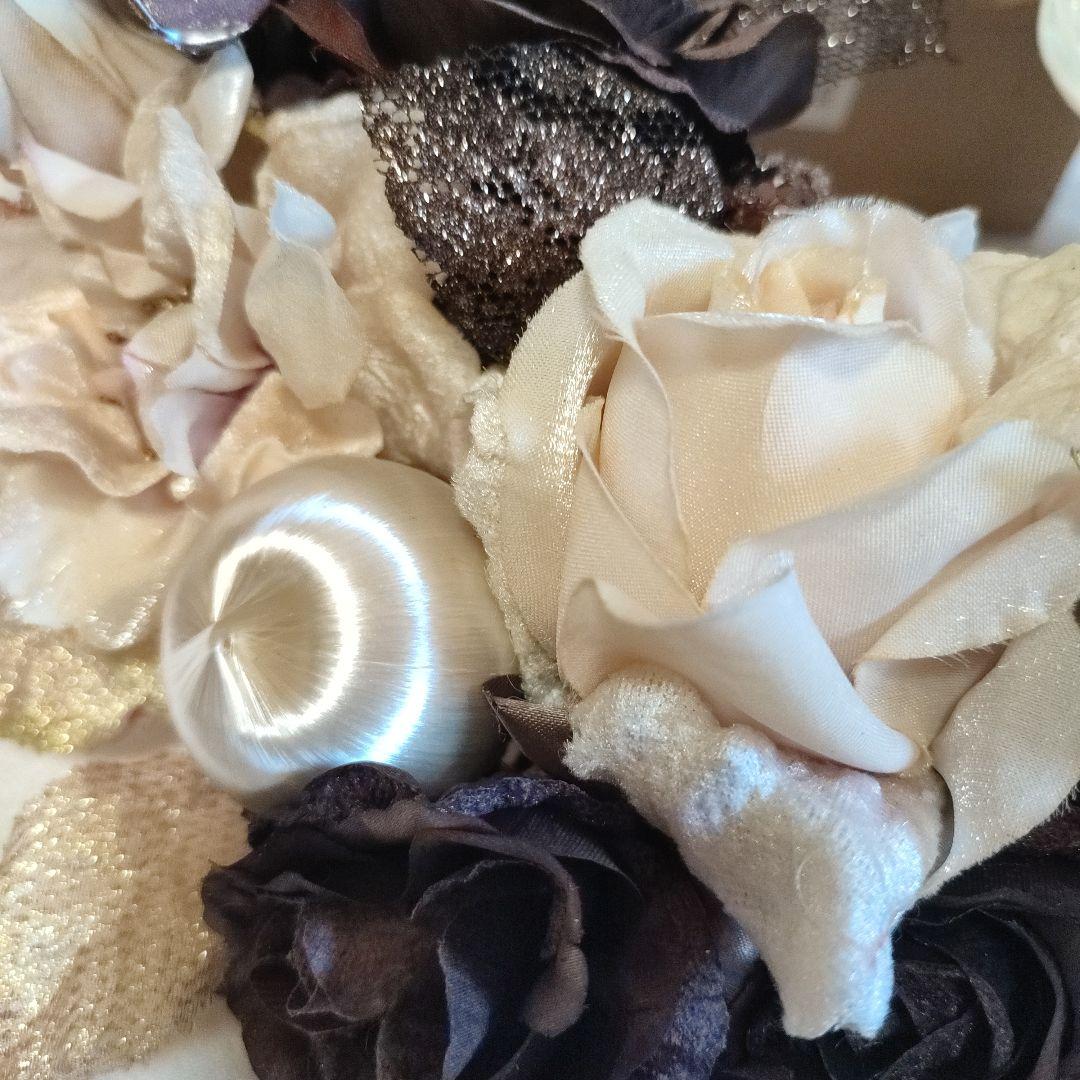 クリスマスリース　大きめ　ローズ　華やか